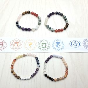 Bracciali con i cristalli dei 7 chakra