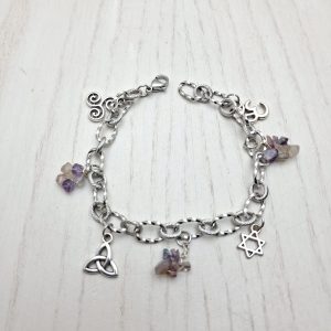 Bracciale con Fluorite modello charms
