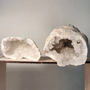 Quarzo ialino geode doppio
