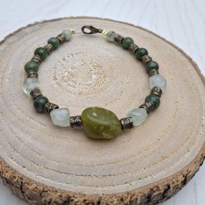 Bracciale con Giada e Prenite