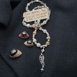 Japamantra con Agata e Agata occhio di Buddha