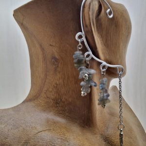orecchino singolo con Labradorite modello ear cuff