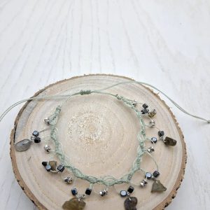cavigliera con Labradorite e Ematite