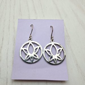 orecchini in argento con fiore di loto