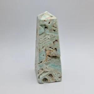 Obelisco Aragonite cuprifera altezza 9.70 cm