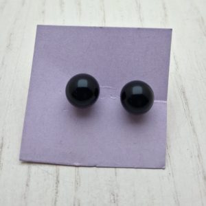 orecchini a perno in Onice nero