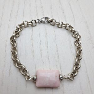 Bracciale con Opale comune rosa