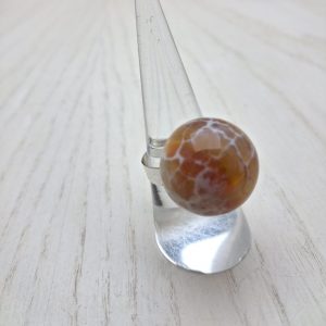 anello con Agata pelle di serpente