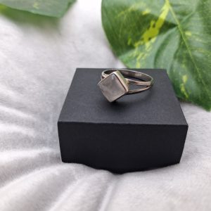 anello con Quarzo rosa in argento