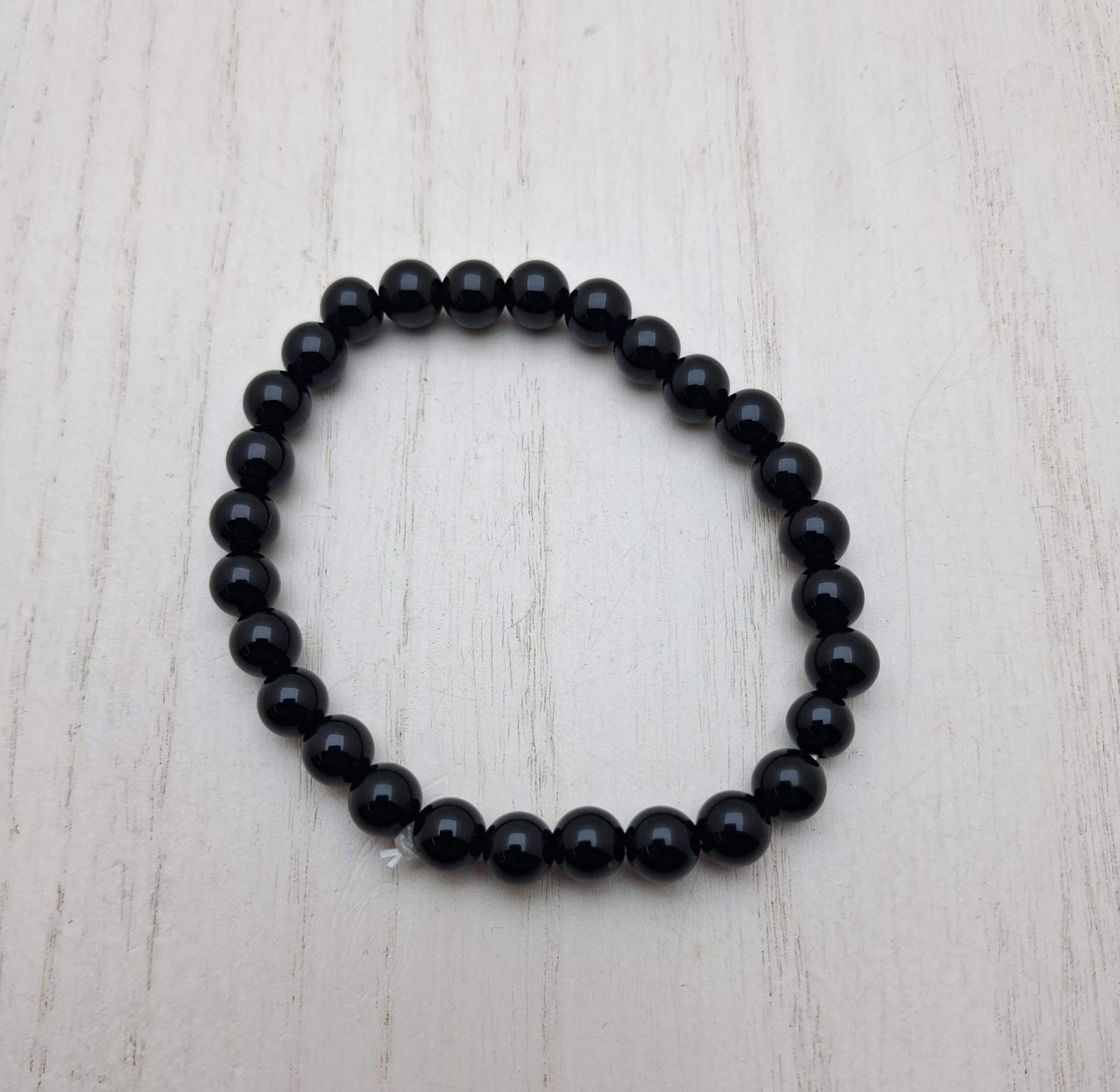 Bracciale Tormalina nera sfere 0,6 cm