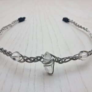 cerchietto per capelli con Quarzo ialino