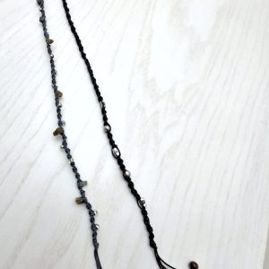 treccine macramè con cristalli